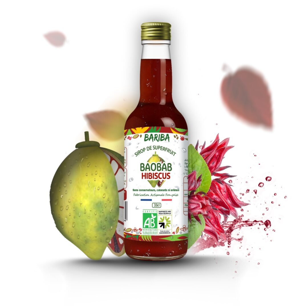 SIROP BIO & NATUREL BAOBAB HIBISCUS 33CL X3 (REEMPLOI)