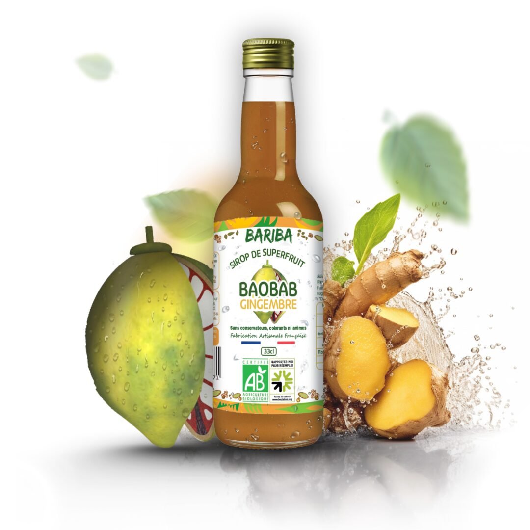 SIROP BIO & NATUREL BAOBAB GINGEMBRE 33CL X3 (REEMPLOI)