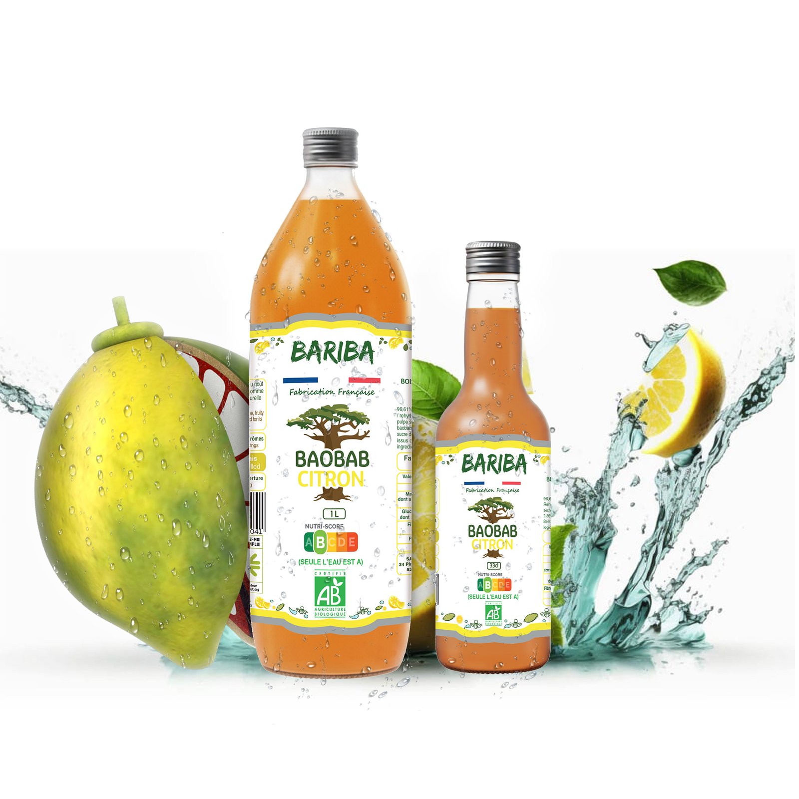 BOISSON BAOBAB CITRON BIO 33CL X12 – Image 2