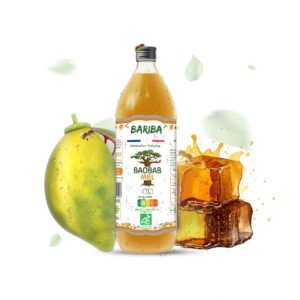 Bouteille de 1L de boisson bio baobab miel, saveur douce et naturelle