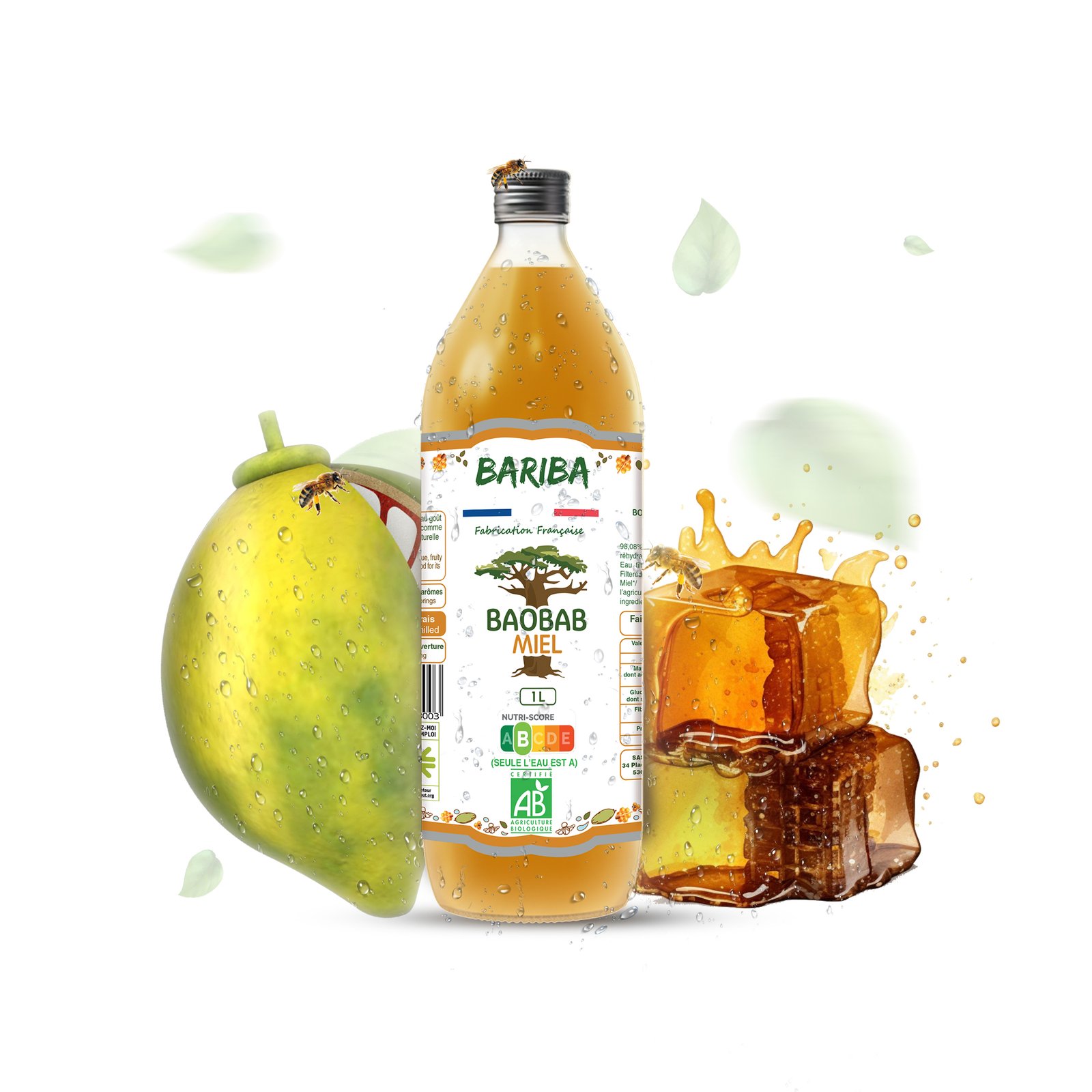 BOISSON BIO BAOBAB MIEL 1L (REEMPLOI)