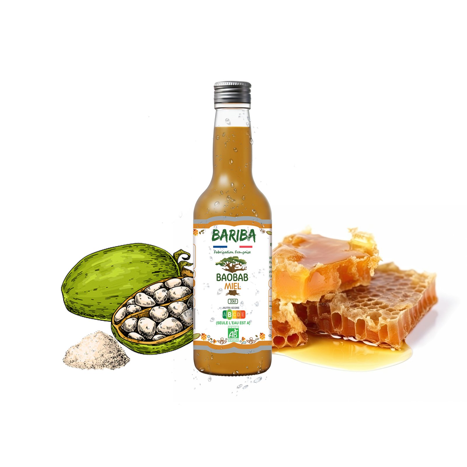 BOISSON BAOBAB MIEL BIO 33CL X12