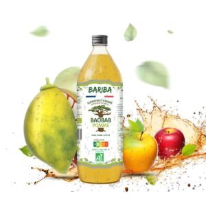 Jus - Nectar - Boisson rafraichissante BARIBA bio Superfruit Baobab Pomme 1L