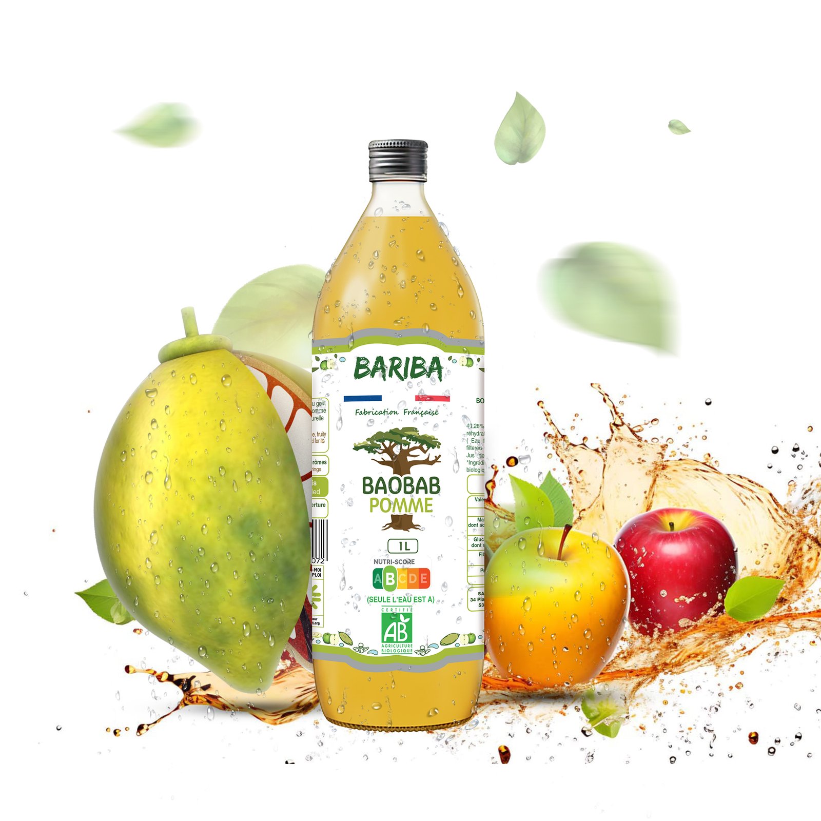 BOISSON BIO BAOBAB POMME 1L (REEMPLOI)