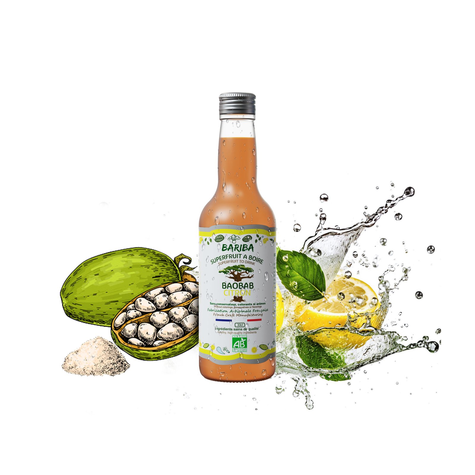 BOISSON BAOBAB CITRON BIO 33CL