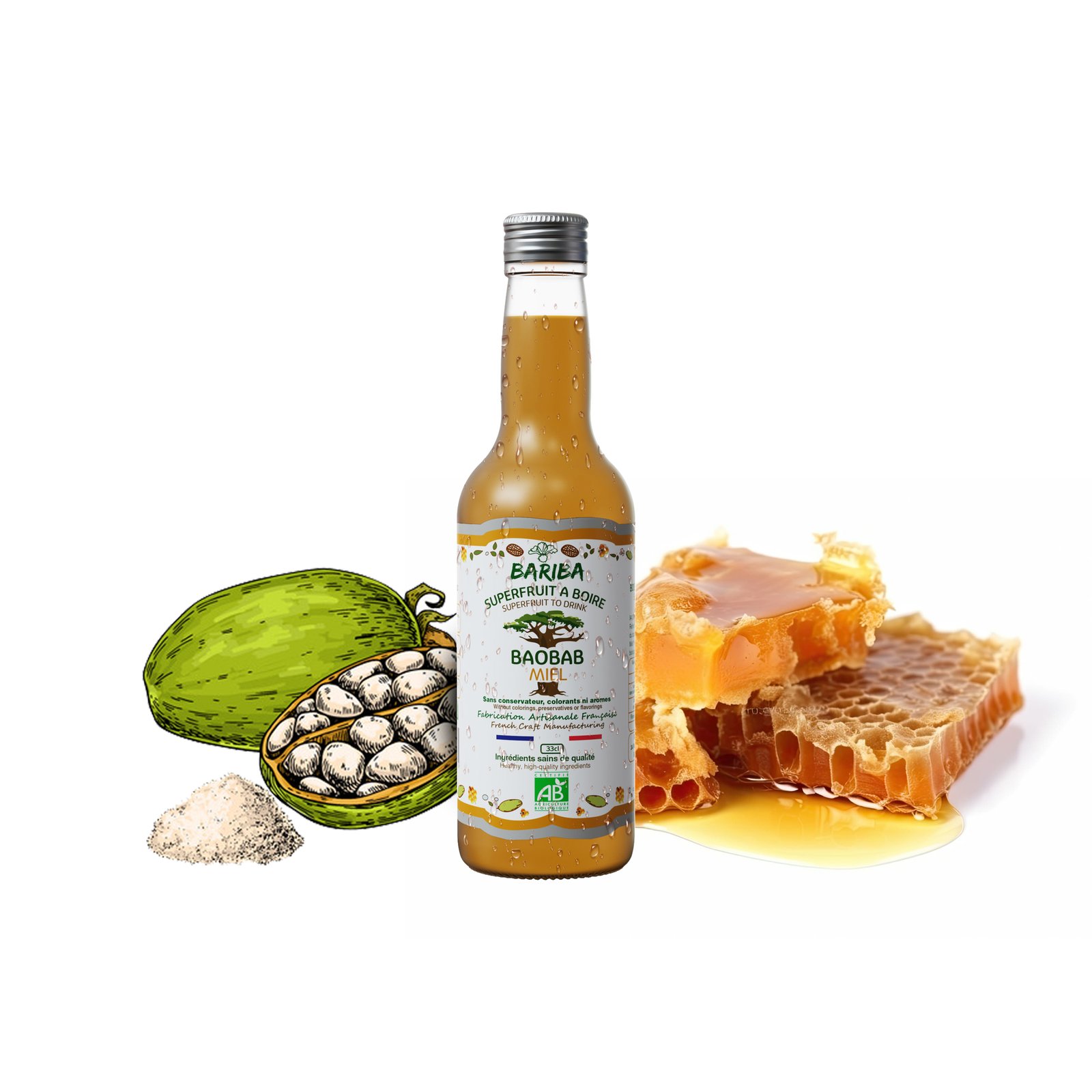 BOISSON BAOBAB MIEL BIO 33CL