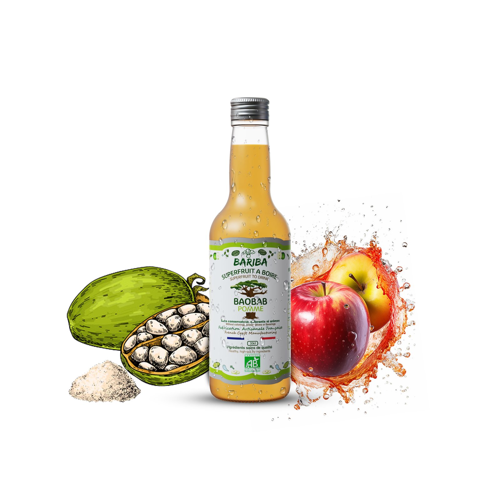 BOISSON BAOBAB POMME BIO 33CL