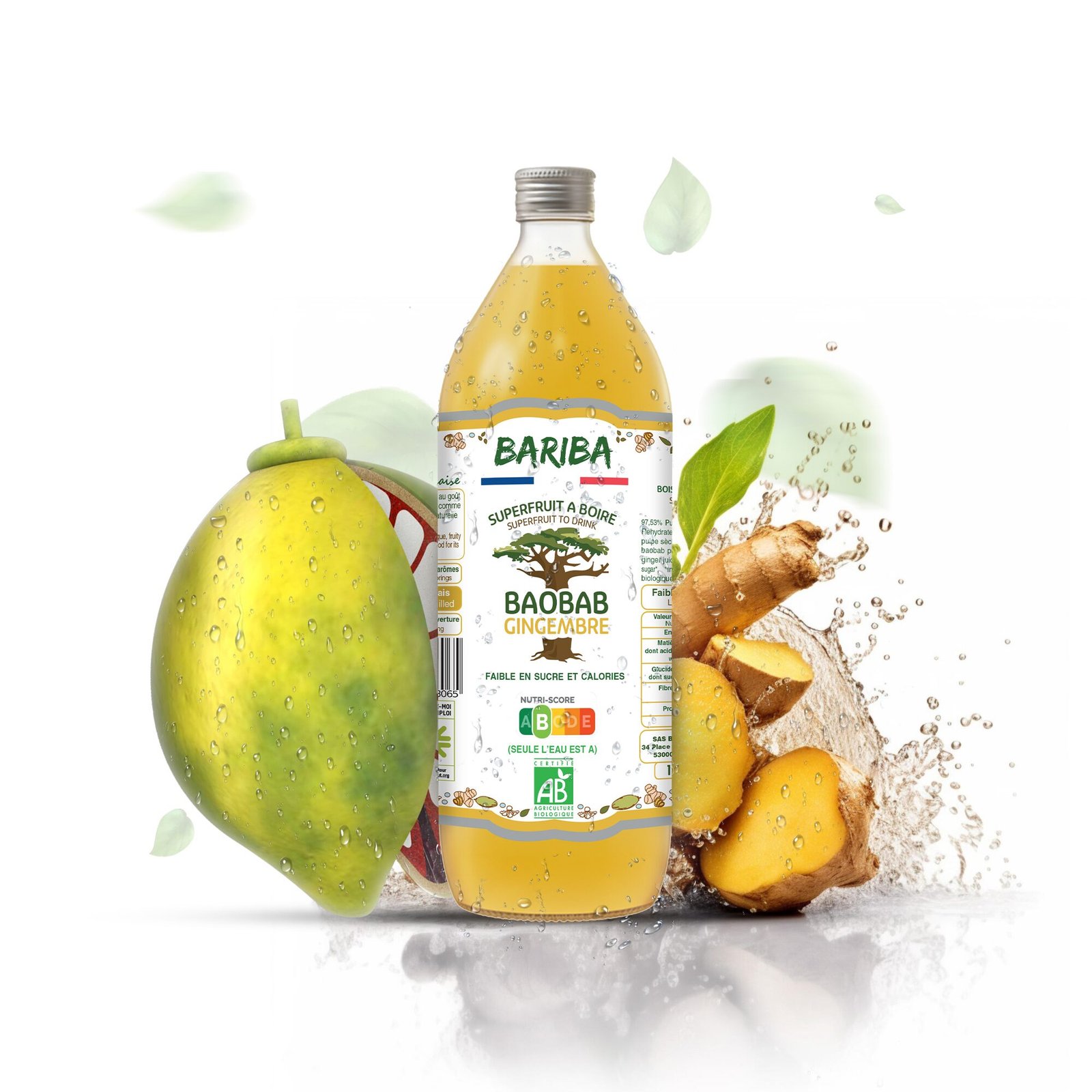 BOISSON BIO BAOBAB GINGEMBRE 1L (REEMPLOI)
