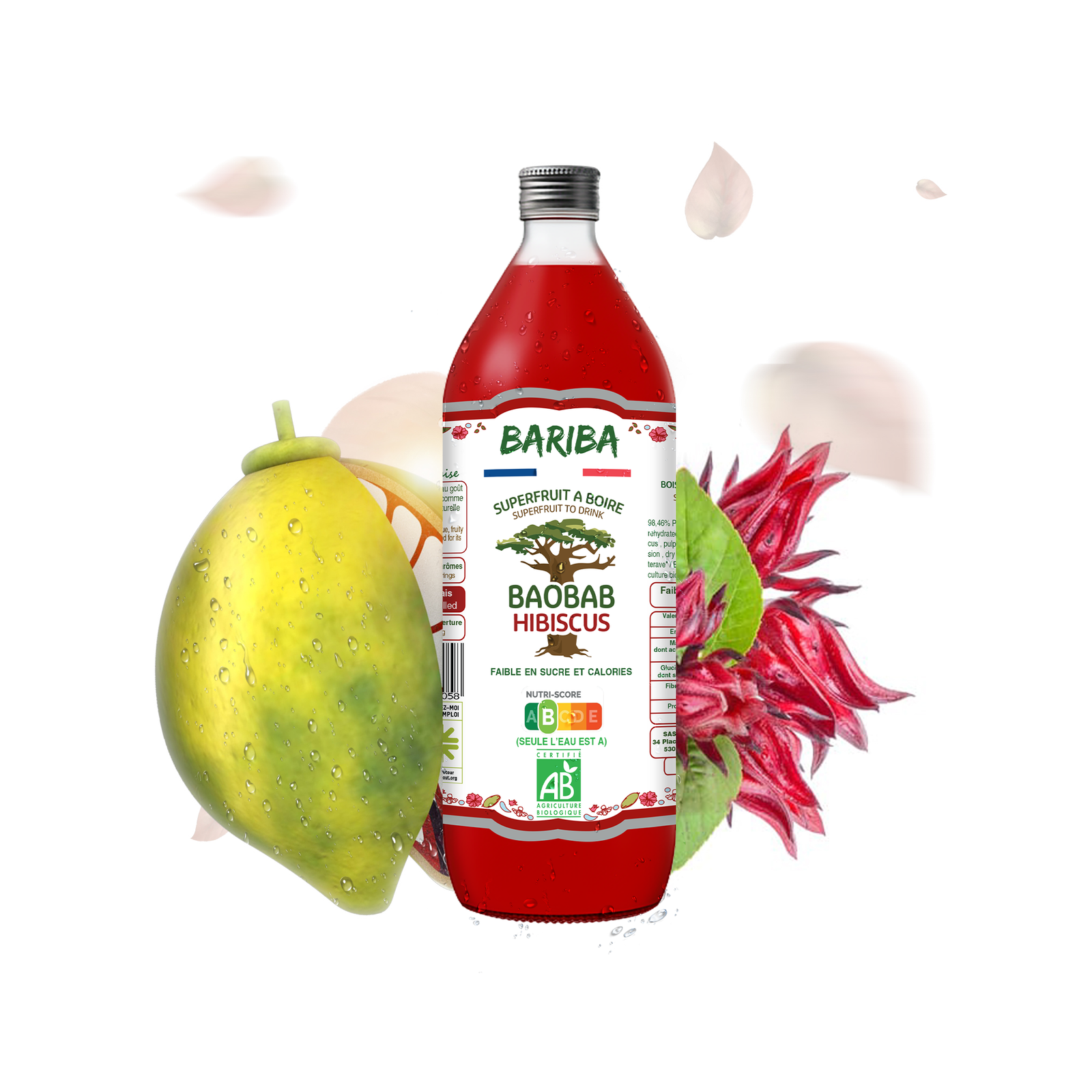 BOISSON BIO BAOBAB HIBISCUS 1L (REEMPLOI)