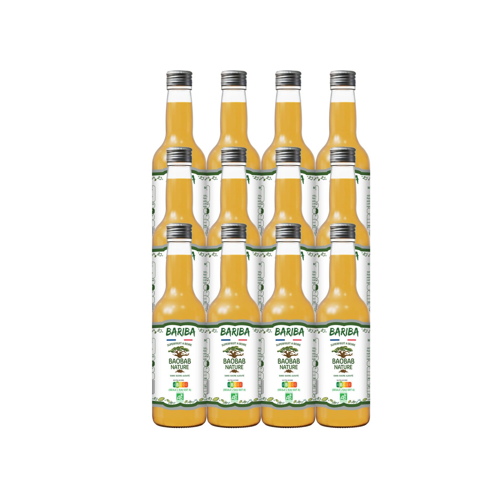 Pack de 12 bouteilles 33cl de boisson saine et bio au baobab nature – boisson vegetale fonctionnelle sans alcool, format snacking et CHR
