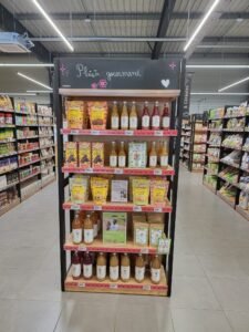 Boisson bio BARIBA au baobab, boisson bien-être vegan fabriquée en France, en rayon chez Biocoop à Château-Gontier (Mayenne)