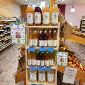Boisson bio BARIBA au baobab, boisson bien-être vegan fabriquée en France, en rayon chez Biocoop Sève à Guer (Morbihan)