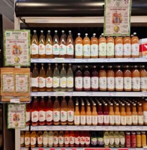 Boisson bio BARIBA au baobab, boisson bien-être vegan fabriquée en France, en rayon chez Leclerc à Laval (Mayenne)