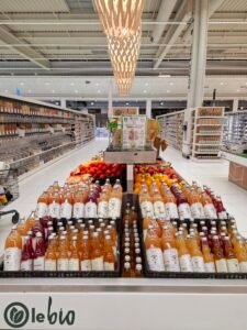 Boisson bio au baobab BARIBA en rayon chez Leclerc Rennes Cleunay en Bretagne, complément alimentaire vegan aux bienfaits du baobab
