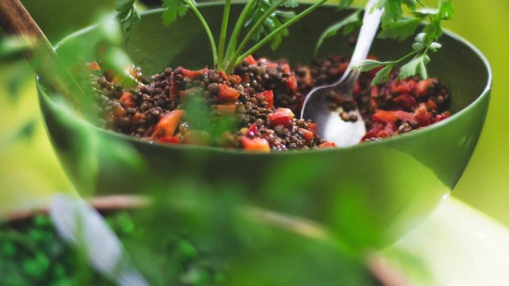 Salade de lentilles, une source de protéines végétales
